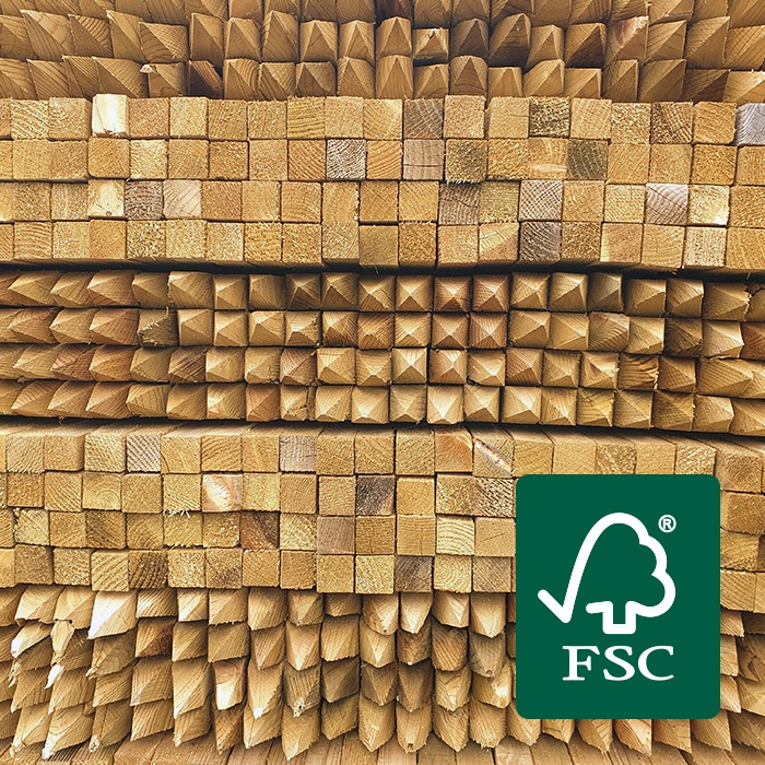 FSC&reg; Certified Square Sawn Tree Stakes &middot; *Discounted when bought with tree guards