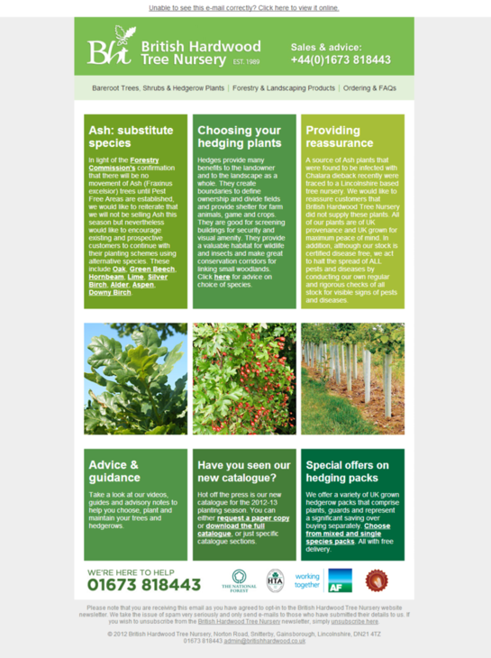 News and information from British Hardwood Tree Nursery