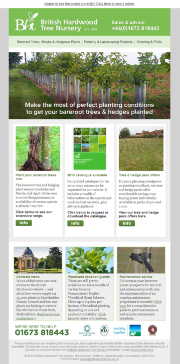 British Hardwood Tree Nursery - Newsletter