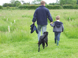Andrew and Oli Henderson in the Jubilee Wood