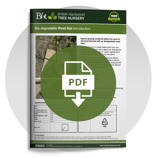 Biogradable Weed Mats Weed Control Matting British Hardwood Tree
